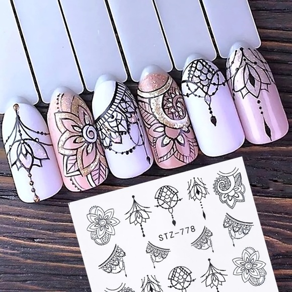 Diamonds & Jules Other - Floral Boho Waterslide Nail Decals
